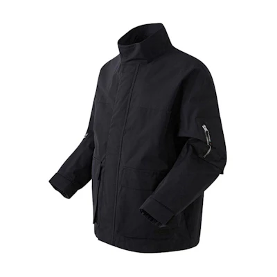 New Balance Cordura Solid Black Long-Sleeve Jacket with Dual Pockets NBNMC13023-BK