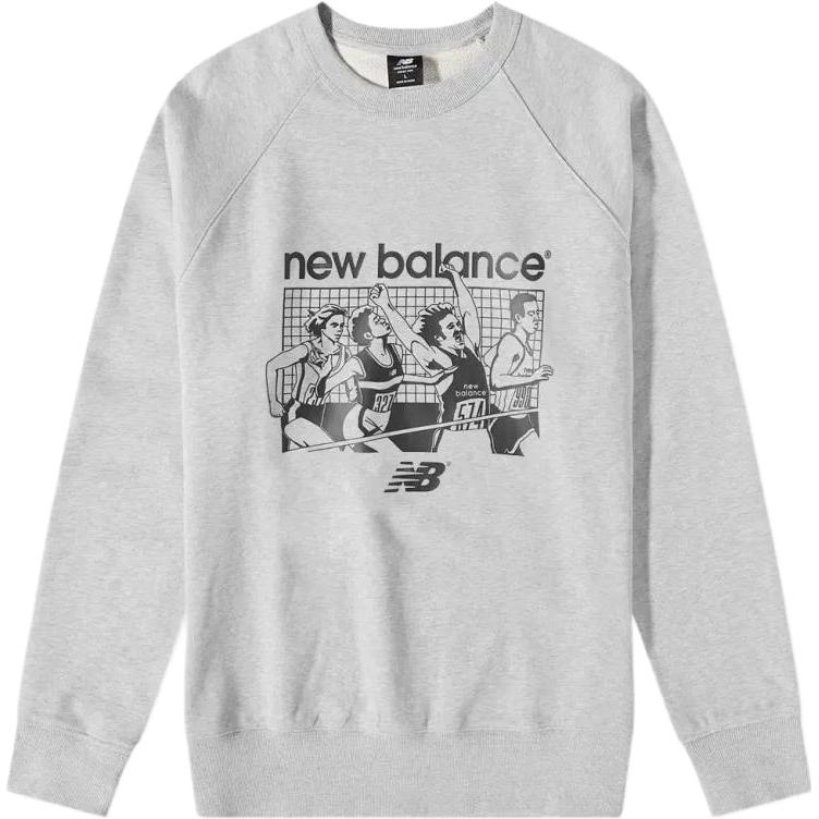 New Balance Crewneck Letter Print Sweatshirt Gray MT31525-AG