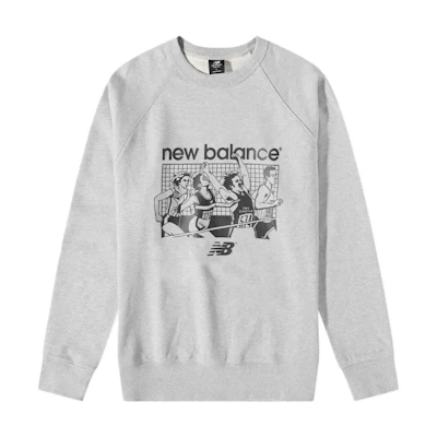 New Balance Crewneck Letter Print Sweatshirt Gray MT31525-AG