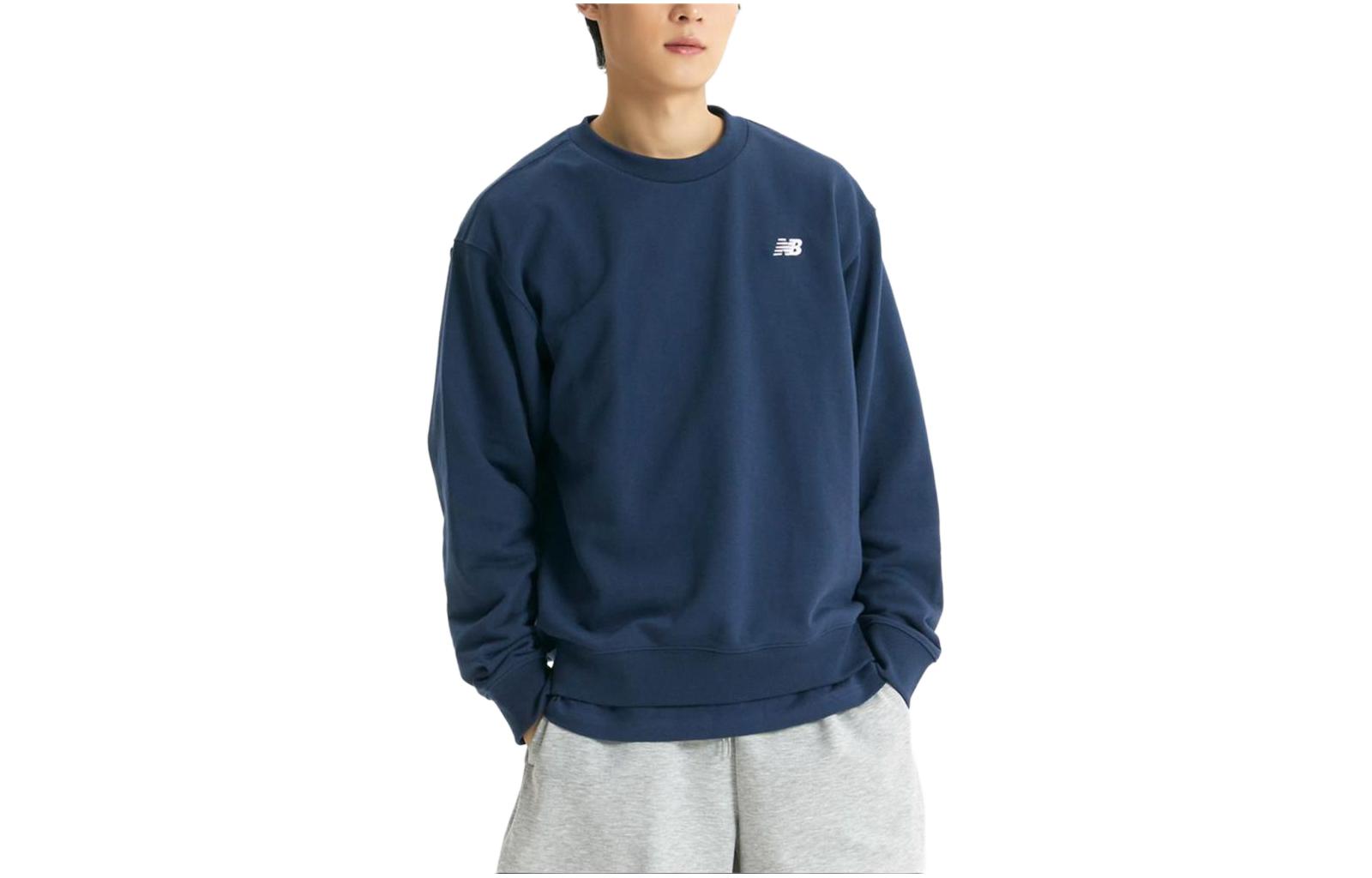 New Balance Crewneck Logo Pullover Sweatshirt Blue NBNCE2S021-59