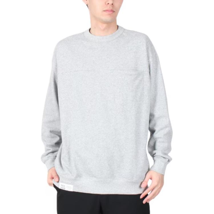 New Balance Crewneck Solid Color Long Sleeve Sweatshirt Light Grey AMT25074-HGR