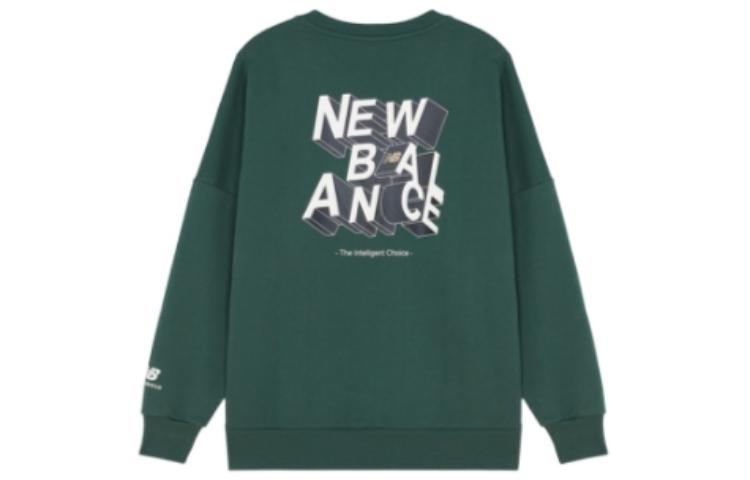 New Balance Crewneck Sweatshirt Green with 3D Logo Print AMT14318-ESK