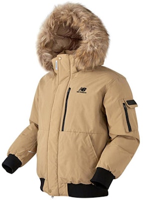 New Balance Detachable Fur Hood Puffer Jacket Beige Unisex Korean Winter Style NPA43043-BE Buy New Balance Detachable Fur Hood Puffer Jacket Beige Unisex Korean Winter Style NPA43043-BE