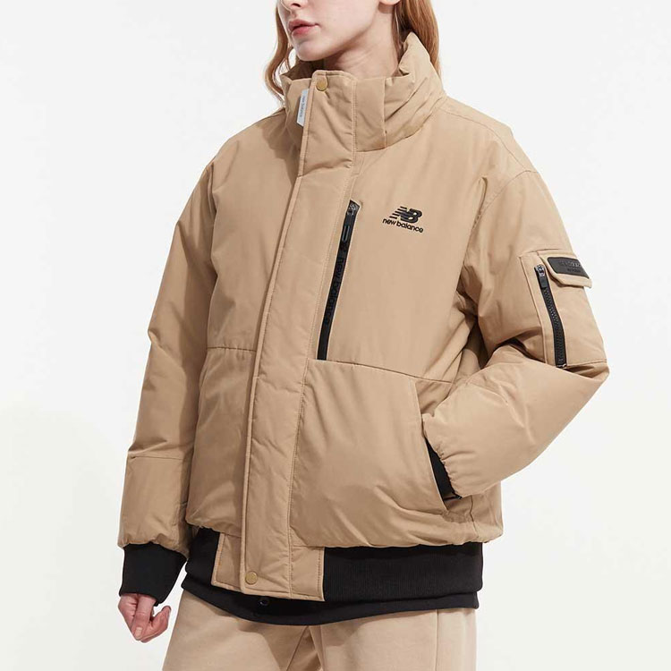 Purchase New Balance Detachable Fur Hood Puffer Jacket Beige Unisex Korean Winter Style NPA43043-BE