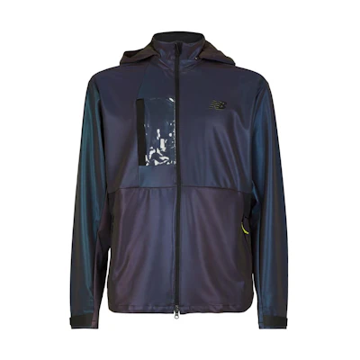 New Balance Double-Layer Hoodie Jacket with Front Logo Print MJI13299-PU