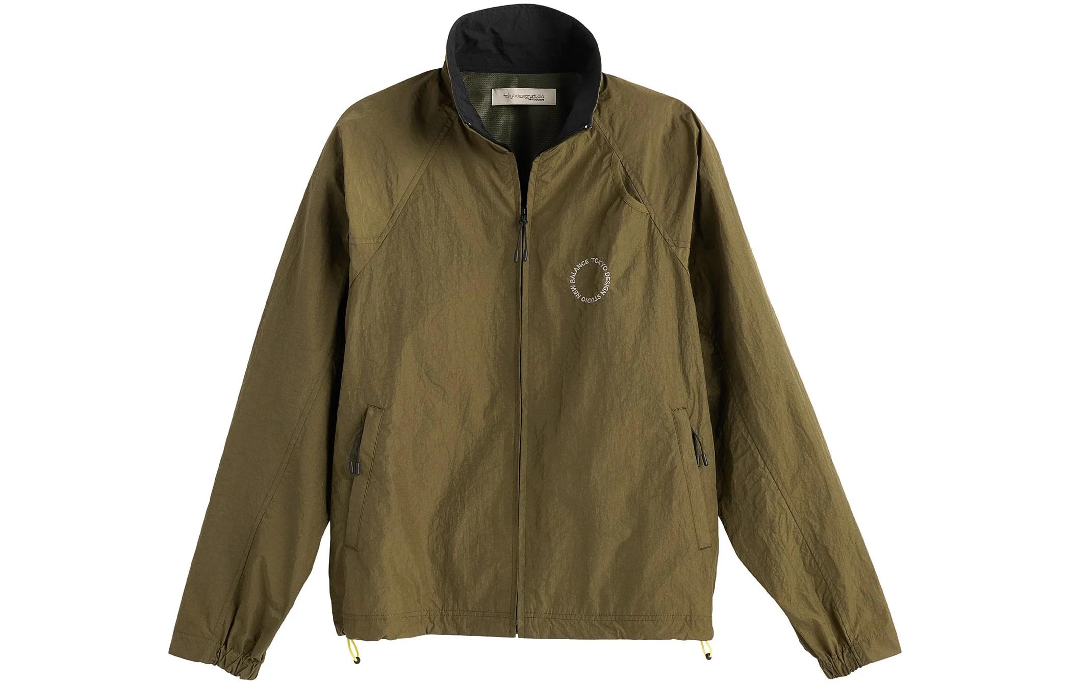 New Balance Embroidered Lettering Breathable Zip Jacket Unisex Deep Moss Green. UJ45170-DMO