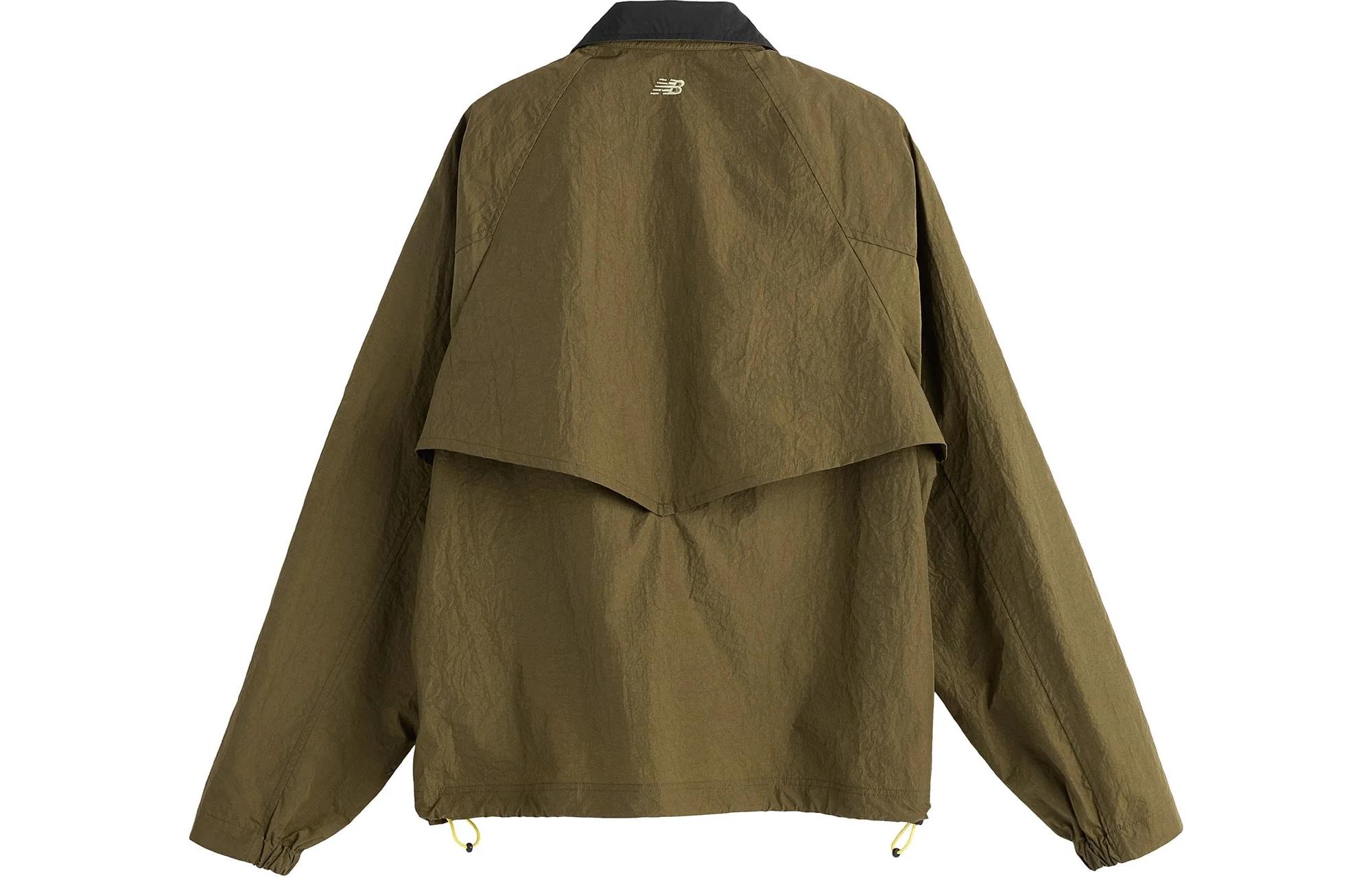 Lookbook New Balance 刺繡字母連帽透氣外套 深苔綠 男女適用 UJ45170-DMO