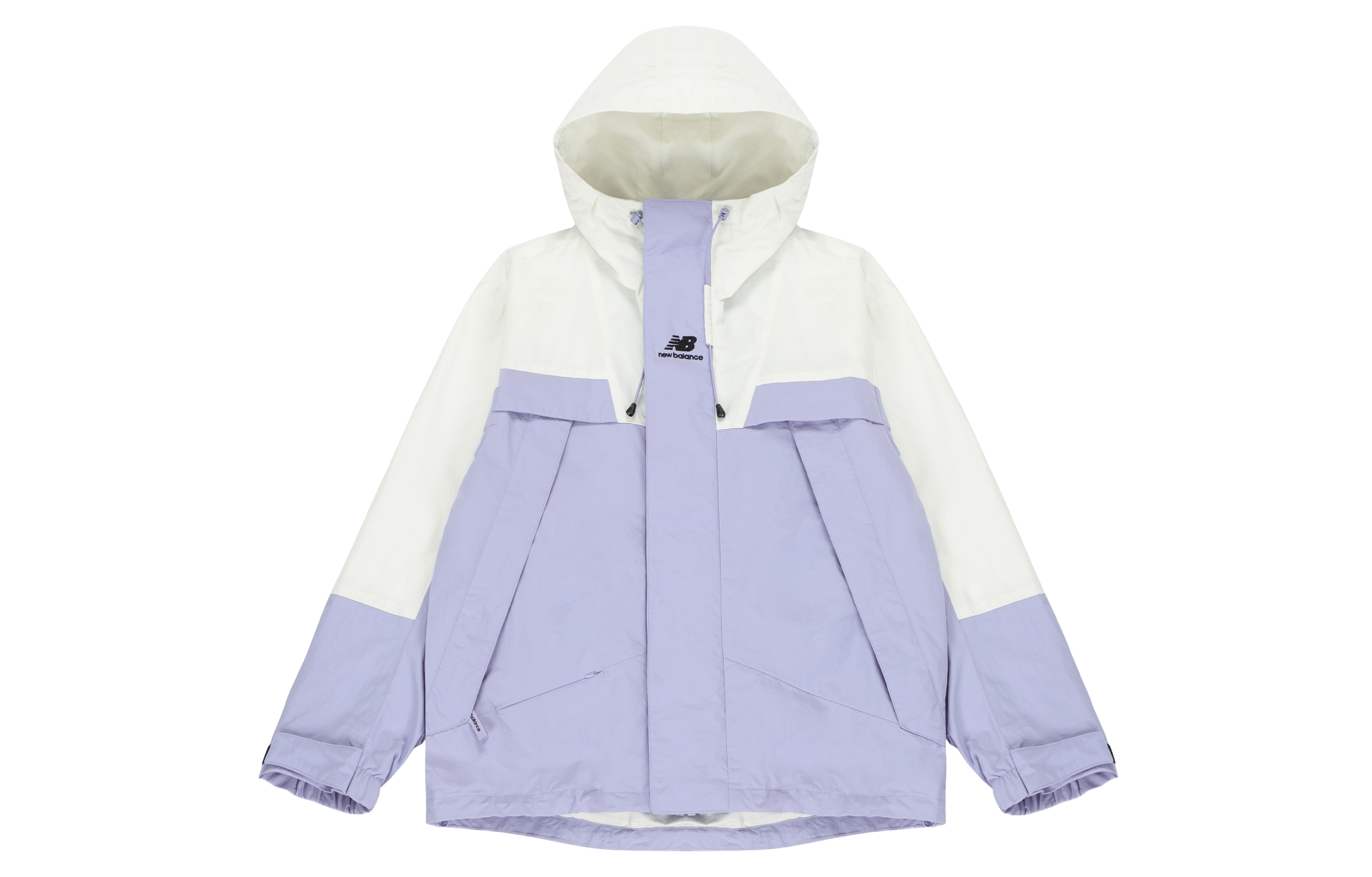 New Balance Embroidered Logo Colorblock Hoodie Jacket Unisex Purple 5AC14103-DV