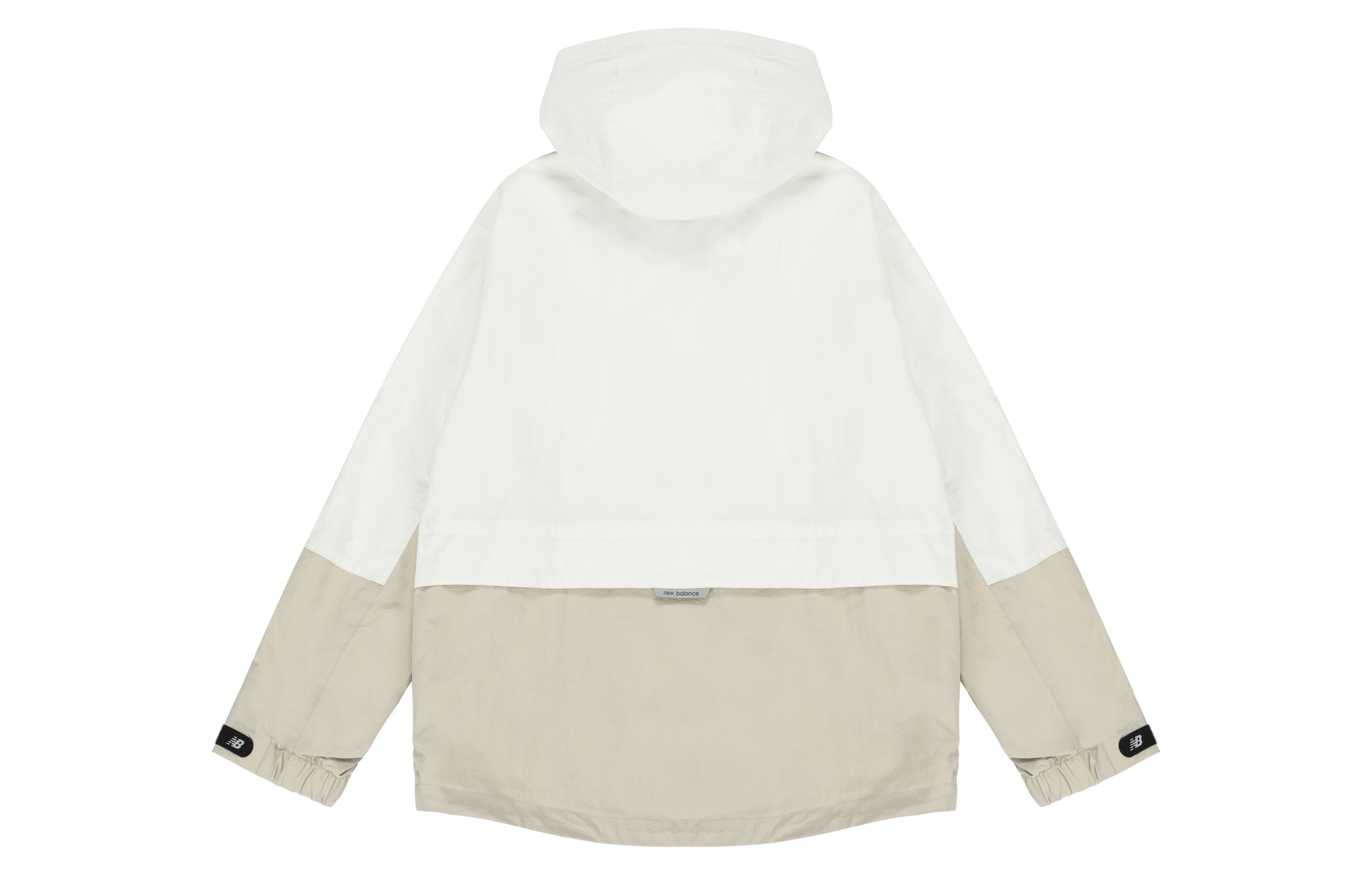 Lookbook New Balance 刺绣logo拼色连帽外套 白色 男女同款 秋季系列 5AC14103-BEI