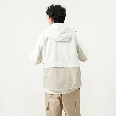 New Balance 刺绣logo拼色连帽外套 白色 男女同款 秋季系列 5AC14103-BEI Purchase New Balance 刺绣logo拼色连帽外套 白色 男女同款 秋季系列 5AC14103-BEI