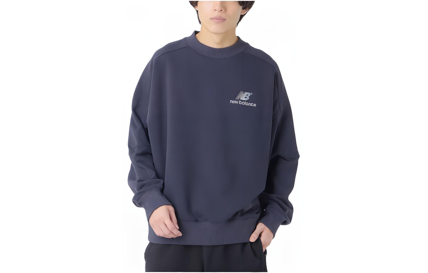 New Balance Embroidered Logo Crewneck Sweatshirt - Dark Blue MT33556-ECL