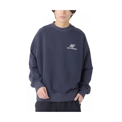New Balance Embroidered Logo Crewneck Sweatshirt - Dark Blue MT33556-ECL