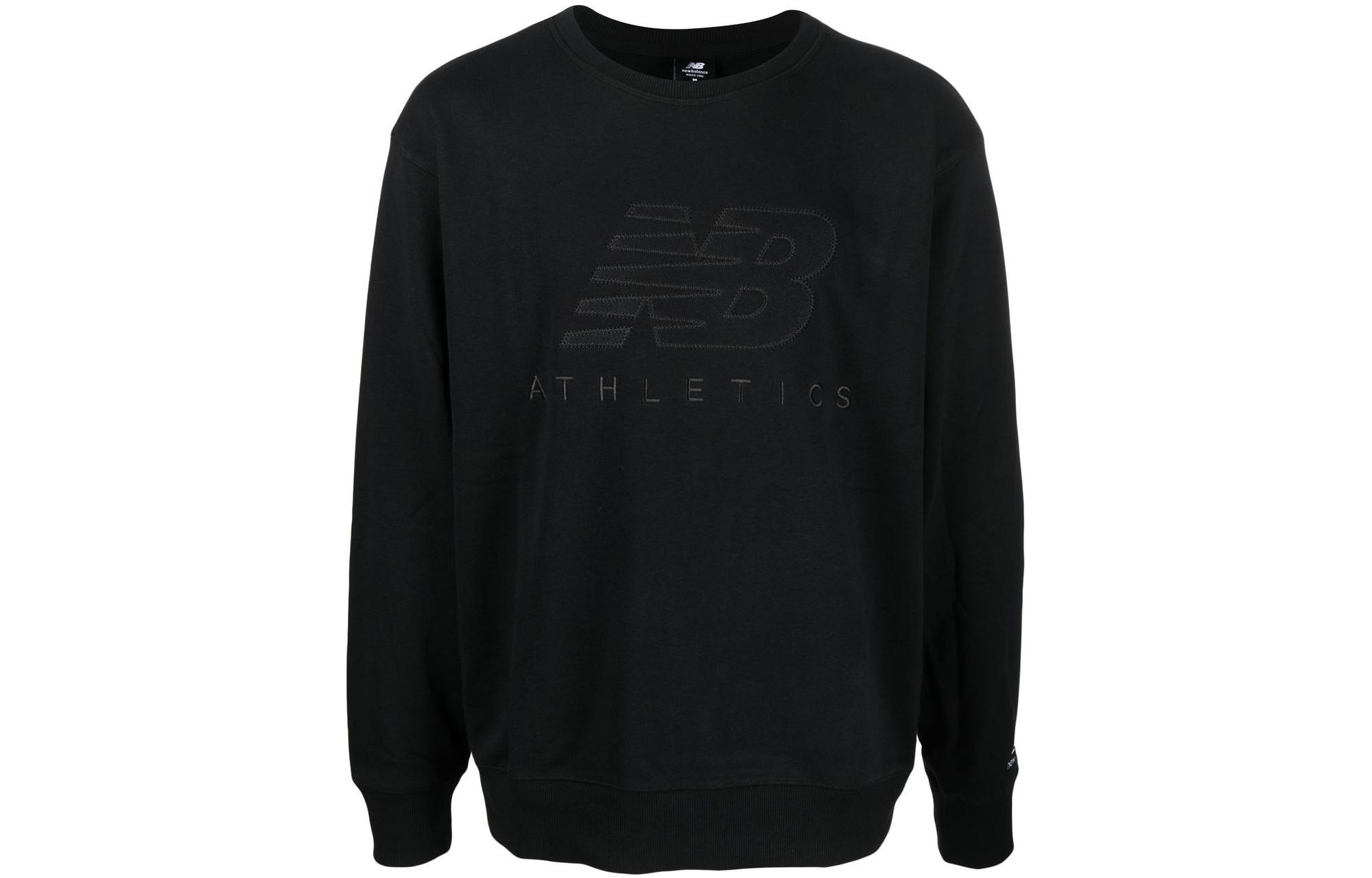 New Balance Embroidered Logo Crewneck Sweatshirt Black AMT23501-BK