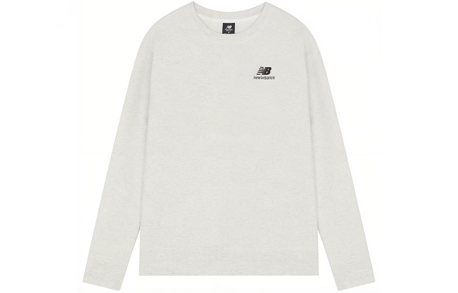 New Balance Embroidered Logo Crewneck Sweatshirt Unisex Light Grey UT21501-SAH