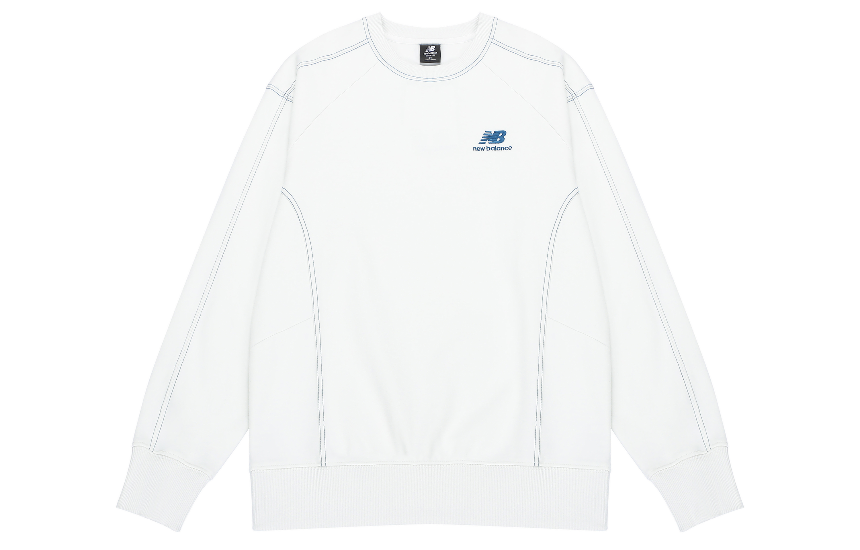 New Balance Embroidered Logo Crewneck Sweatshirt White AMT23304-PAY