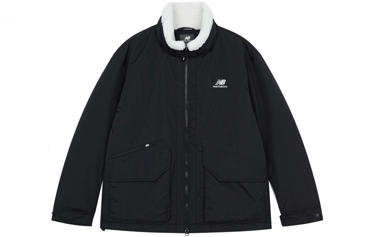New Balance Embroidered Logo Fleece Jacket Winter Unisex Black 5QB42183-BK 圖 2