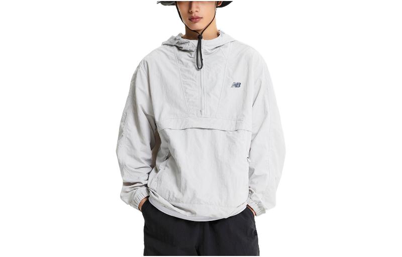 New Balance Embroidered Logo Half-Zip Jacket Light Grey NBNAE11023-16