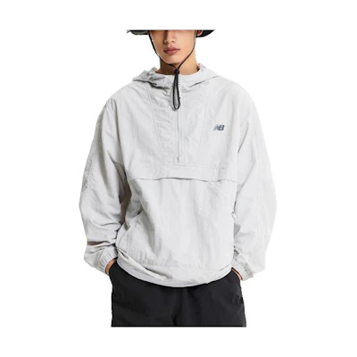 New Balance Embroidered Logo Half-Zip Jacket Light Grey NBNAE11023-16