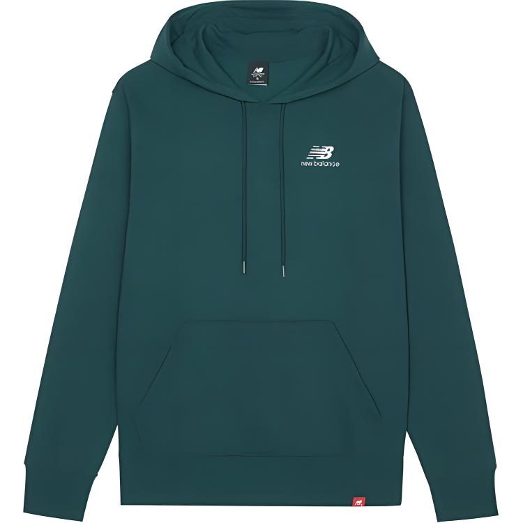 New Balance Embroidered Logo Hoodie Green Unisex Casual Couple Style AMT11550-TKK