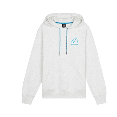 New Balance Embroidered Logo Hoodie Light Grey Colorblock Casual Pullover AMT11581-SAH