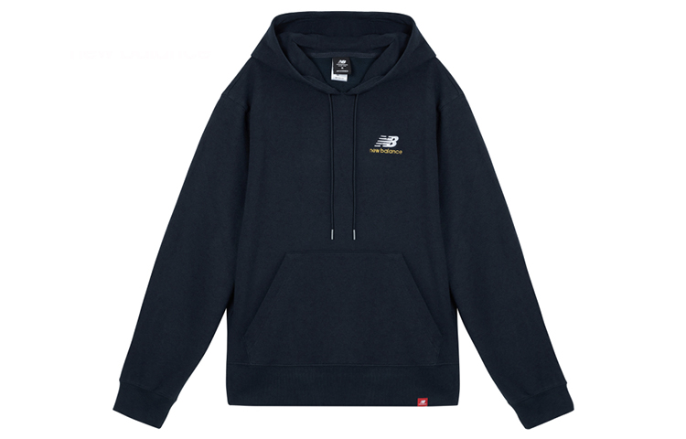 New Balance Embroidered Logo Hoodie Navy Blue Unisex Pullover AMT11550-ECL