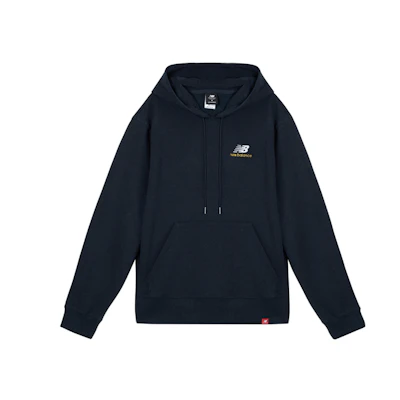 New Balance Embroidered Logo Hoodie Navy Blue Unisex Pullover AMT11550-ECL