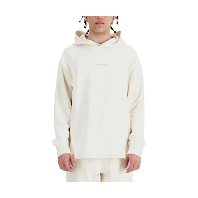 New Balance Embroidered Logo Hoodie Pullover - Off-White MT33559-GIE