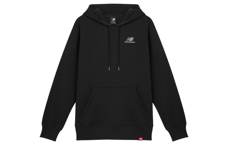 New Balance Embroidered Logo Hoodie Unisex Black AMT11550-BK