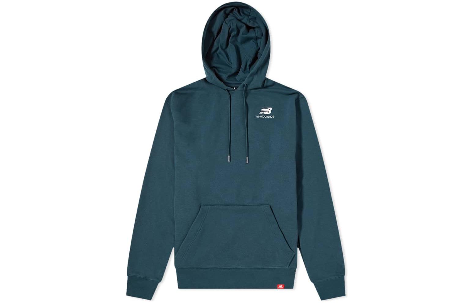 New Balance Embroidered Logo Pullover Hoodie Men’s Dark Green MT11550-TKK