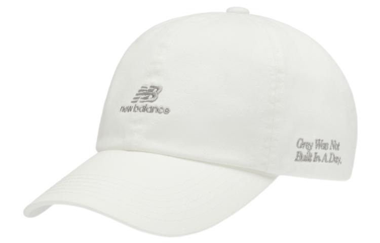 New Balance Embroidered Logo White Baseball Cap for Men LAH22003-IV