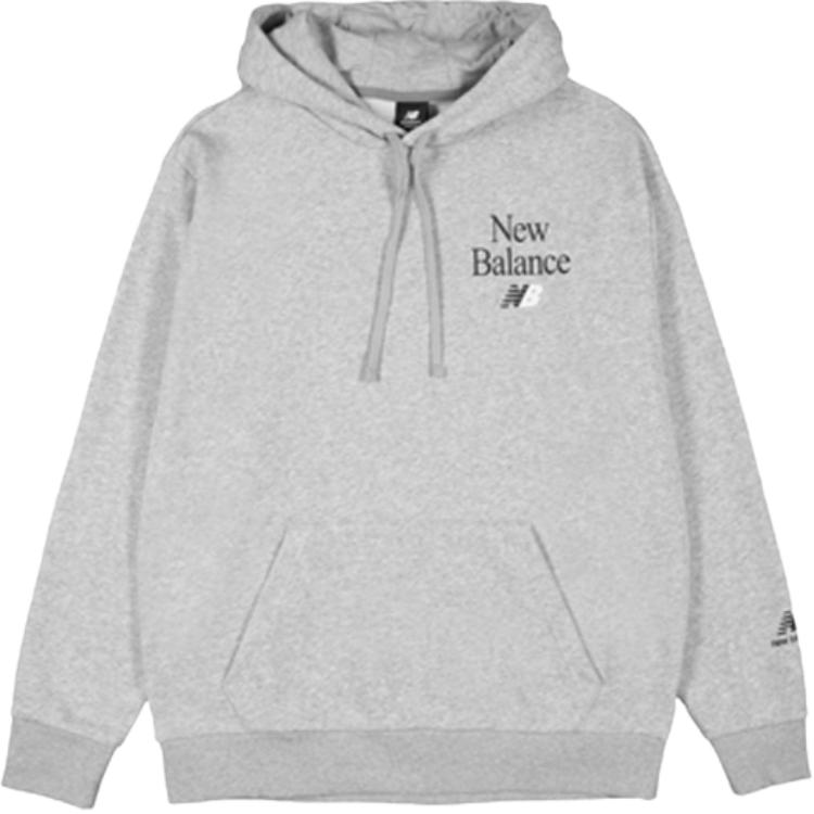 New Balance Essentials Celebrate Logo Print Hoodie in Gray MT21513-AG