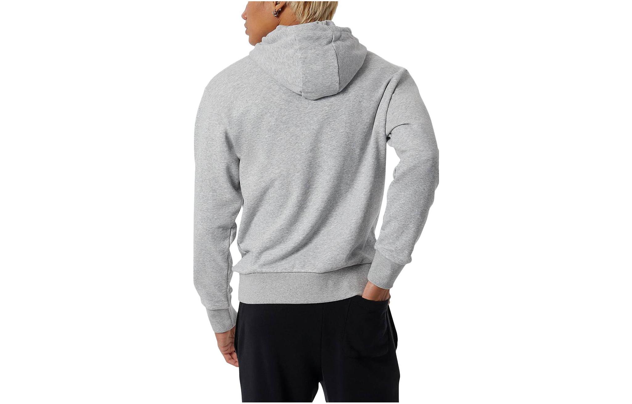 Lookbook 新百伦Essentials Celebrate Logo灰色连帽卫衣 AMT21513-AG