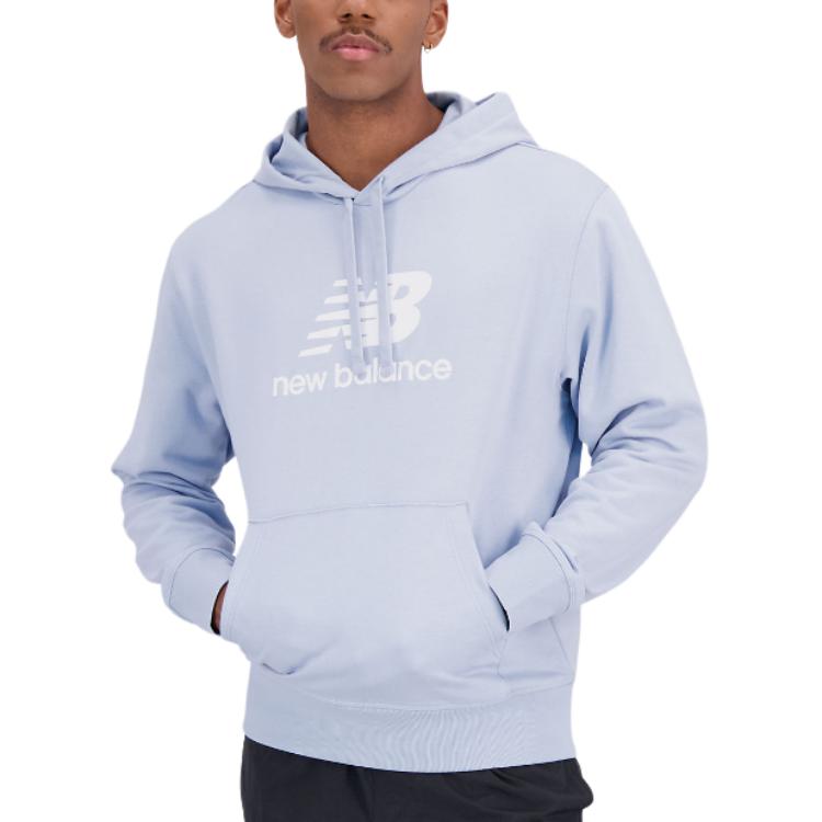New Balance Essentials Logo Hoodie Arctic Gray Casual Loose Fit MT31537L-AY