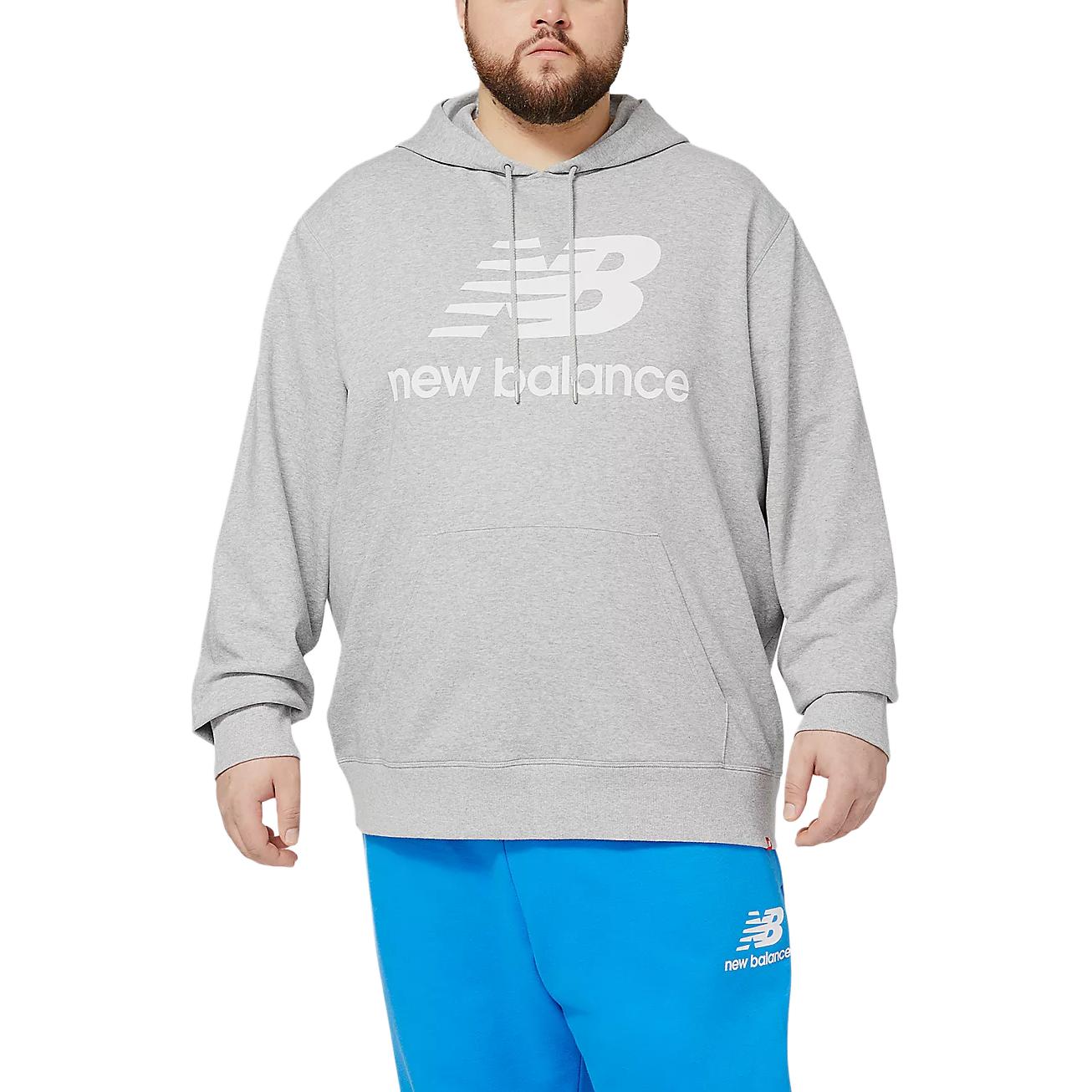 New Balance Essentials Logo Hoodie Gray - Casual, Simple, Relaxed Fit MTX03558-AG