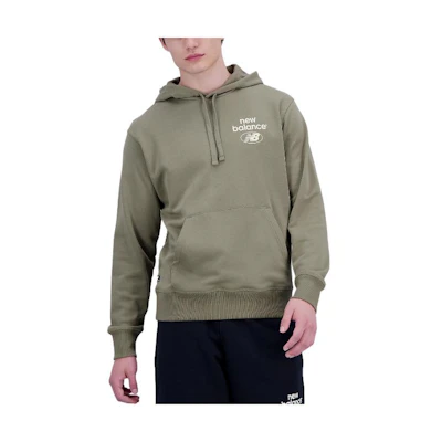 New Balance Essentials Reimagined French Terry Logo Print Hoodie Green () MT31514-CGN