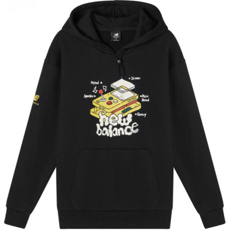 New Balance Fashion Print Pullover Sweatshirt Black AMT11336-BK
