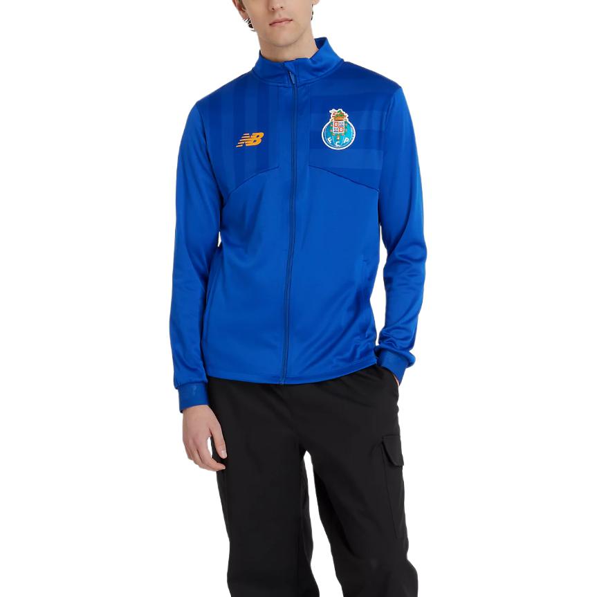 New Balance FC Porto Match SS24 Zip-Up Jacket - Blue Logo Fashion Top MJ231304-AWY