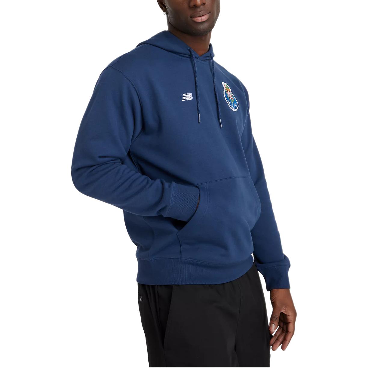 New Balance FC Porto Terry Hoodie Navy Blue Logo Fashion Long Sleeve MT231470-NNY