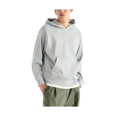 New Balance Fitted Pullover Hoodie Gray Long Sleeve Sweatshirt NBN0D4S011-15