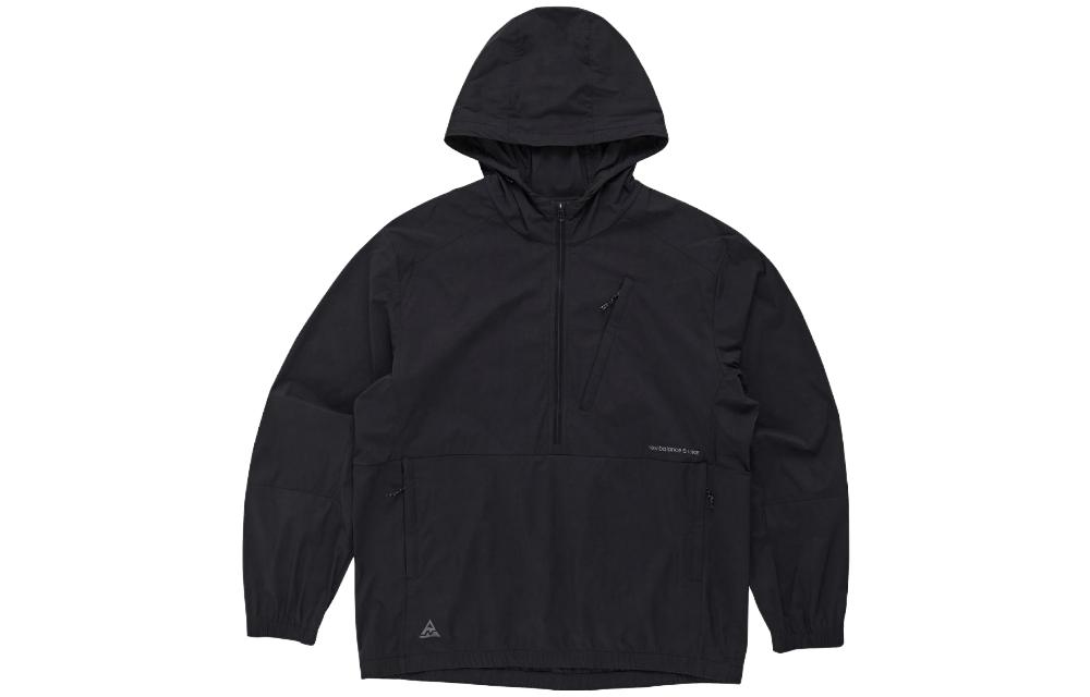 New Balance Fitted Solid Color Zip-Up Hoodie Jacket - Black NBNMD29423-19