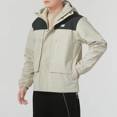 뉴발란스 플리스 패딩 후드 자켓 아웃도어 캐주얼 그레이 화이트 AMJ41327-TWF Shop 뉴발란스 플리스 패딩 후드 자켓 아웃도어 캐주얼 그레이 화이트 AMJ41327-TWF