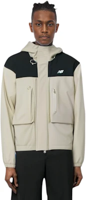 뉴발란스 플리스 패딩 후드 자켓 아웃도어 캐주얼 그레이 화이트 AMJ41327-TWF Details for 뉴발란스 플리스 패딩 후드 자켓 아웃도어 캐주얼 그레이 화이트 AMJ41327-TWF