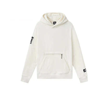 New Balance Fleece Pullover Hoodie Casual Sportswear Off-White MT03595-SST
