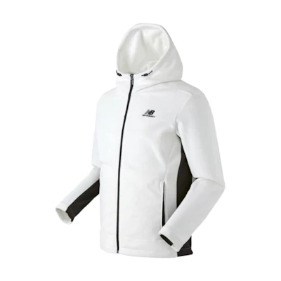 New Balance Fleecemix Colorblock Print Zip-Up Pullover Unisex White Sweater NBMDA47093-10