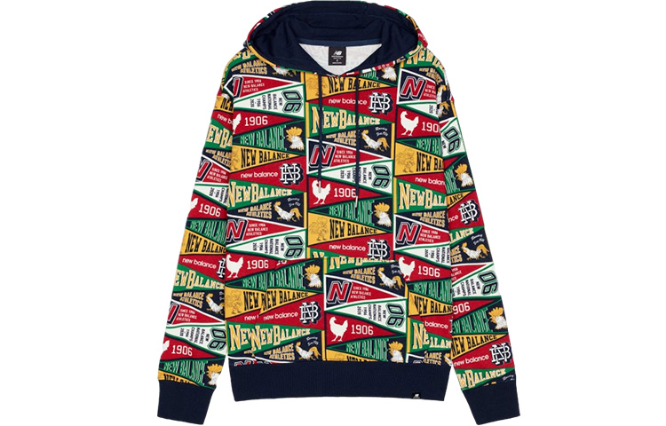 New Balance Floral Hoodie Casual Pullover Sweater MT03544ASE