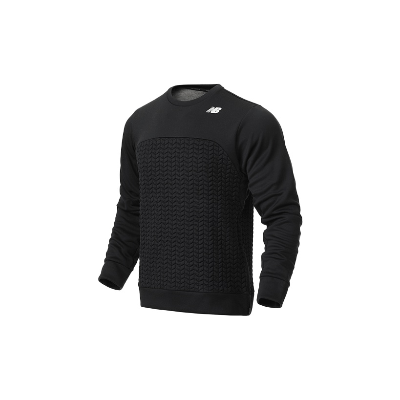 New Balance Fortitech Heatloft Logo Crew Sweatshirt Men’s Black Long Sleeve MT13155-BK