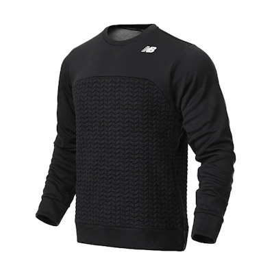 New Balance Fortitech Heatloft Logo Crew Sweatshirt Men’s Black Long Sleeve MT13155-BK