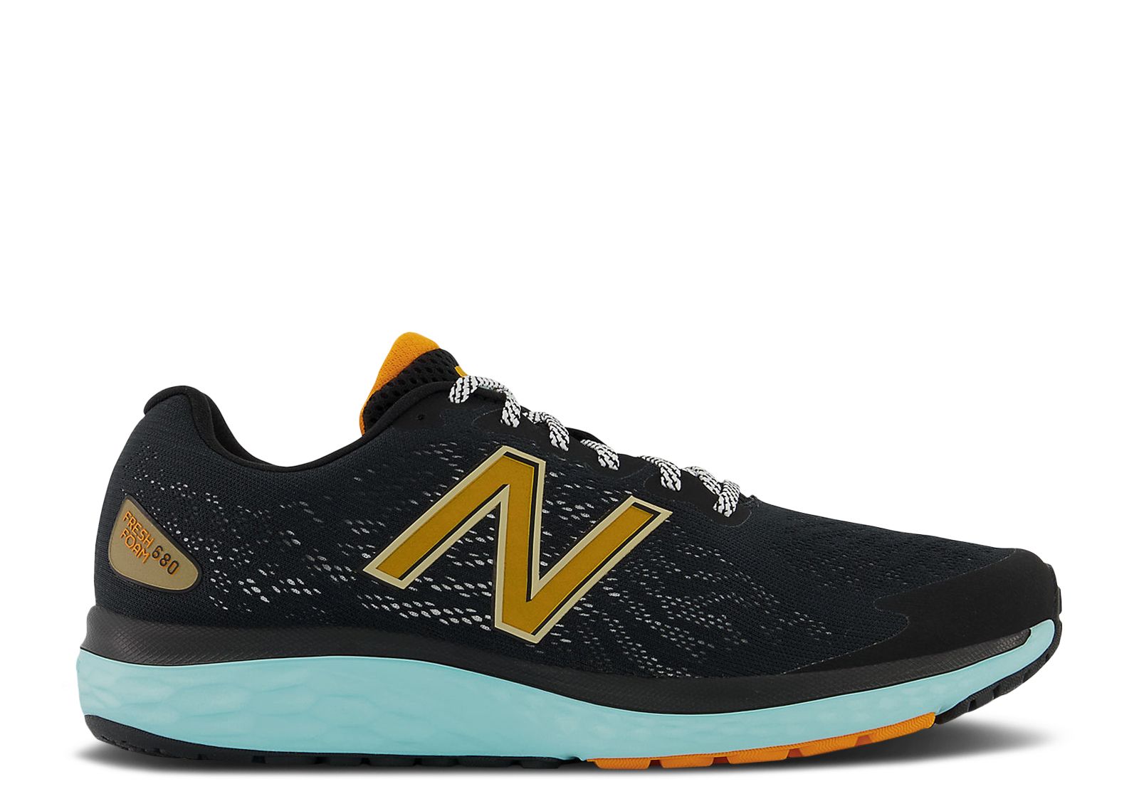 New Balance Fresh Foam 680v7 4E Wide 'Black Marigold' M680YF7-4E
