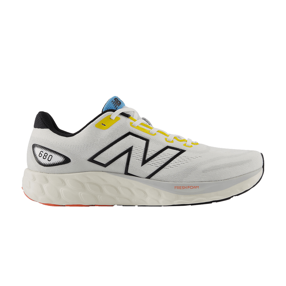 New Balance Fresh Foam 680v8 2E Wide 'White Ginger Lemon' M680LW8-2E
