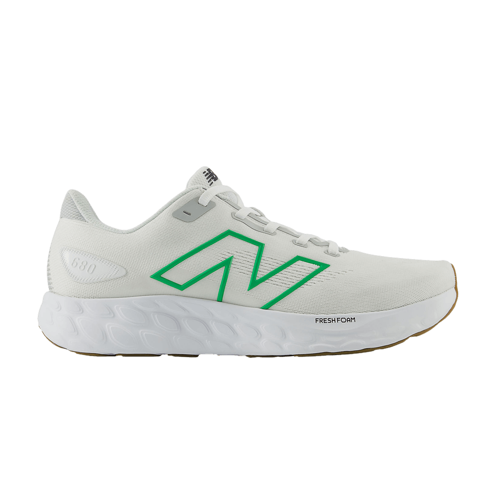 New Balance Fresh Foam 680v8 2E Wide 'White Kelly Green' M680CW8-2E